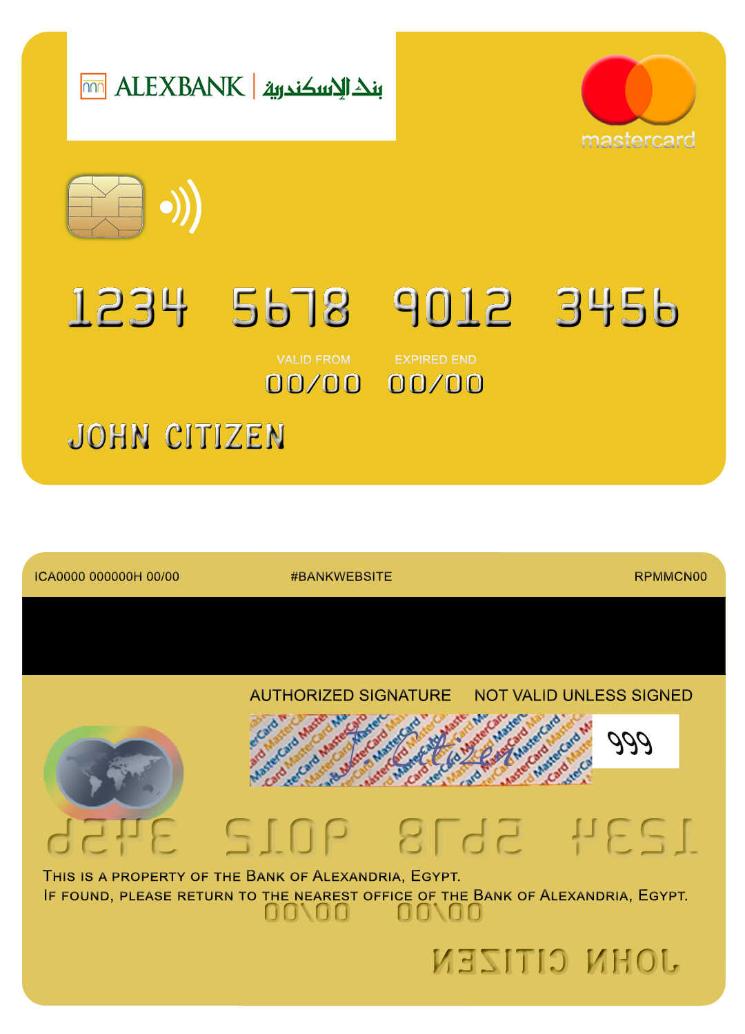 Egypt Bank of Alexandria mastercard